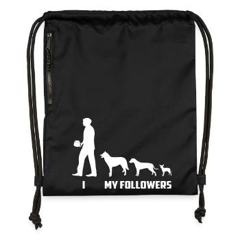 Dog Followers - Gymsac made from recycled material - military green - Front