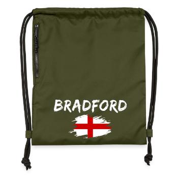 Bradford, England - Gymsac made from recycled material - military green - Front