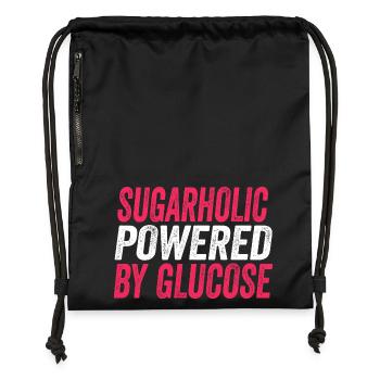 Sugarholic Powered by Glucose - Gymsac made from recycled material - black - Front
