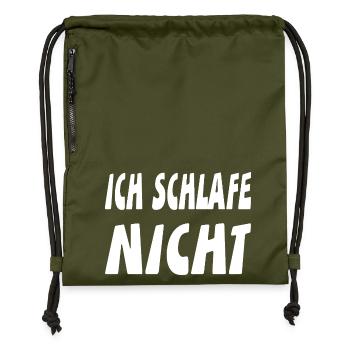 Schlafen - Turnbeutel aus Recycling-Material - military Green - Vorne
