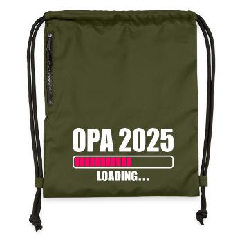 Opa 2025 - Turnbeutel aus Recycling-Material - military Green - Vorne