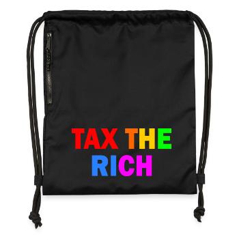 Tax the rich - Gymsac made from recycled material - black - Front