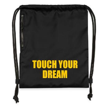 touch your dream - Sac à cordon en polyester recyclé - noir - Devant