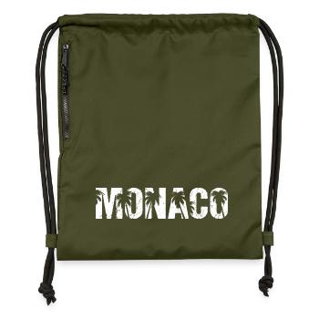 Monaco Palmen - Turnbeutel aus Recycling-Material - military Green - Vorne
