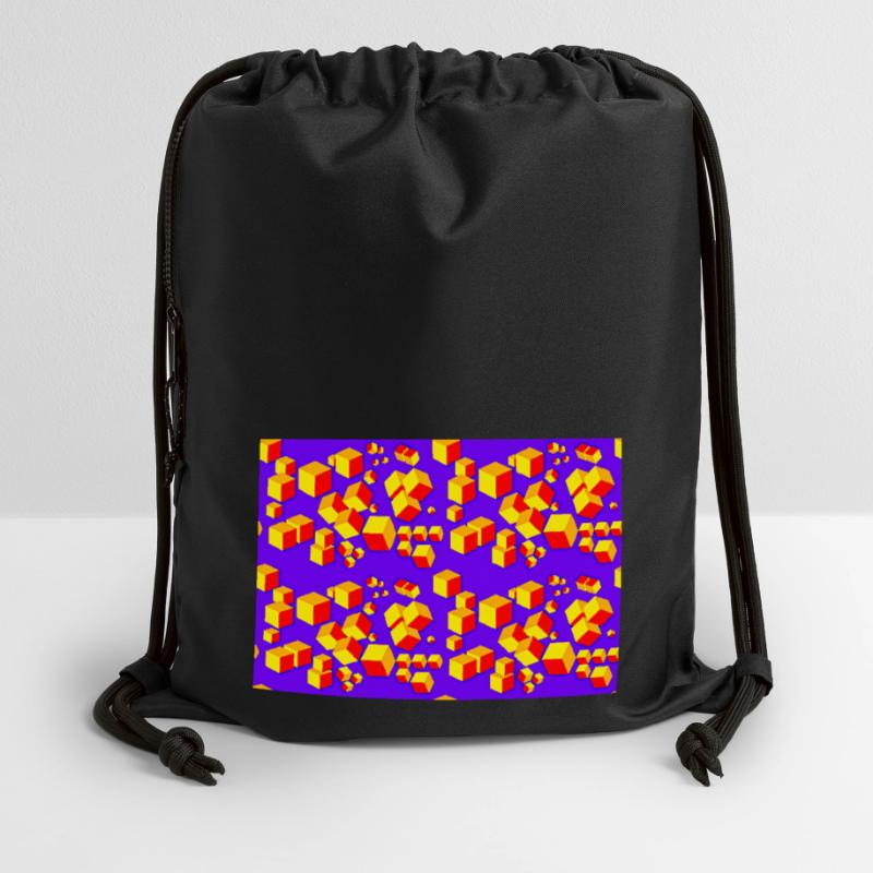 Deco pattern cube colored Gymsac made from recycled material