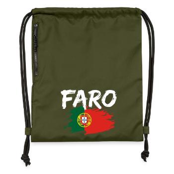 Faro Portugal Flag - Gymsac made from recycled material - military green - Front