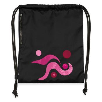 Yoga design_52 - Sac à cordon en polyester recyclé - noir - Devant
