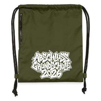Elementary School Graduation 2026 Graffiti - Gymsac made from recycled material - military green - Front