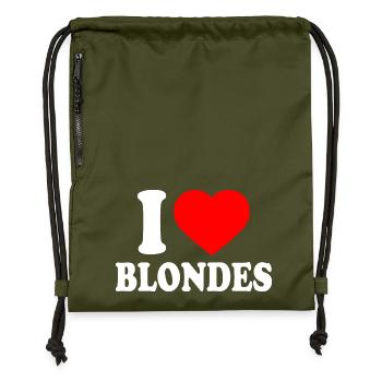 I love blondes - Turnbeutel aus Recycling-Material - military Green - Vorne