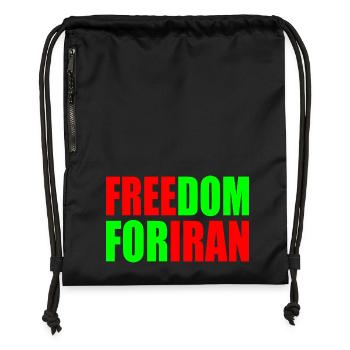 Freedom for iran - Gymsac made from recycled material - black - Front