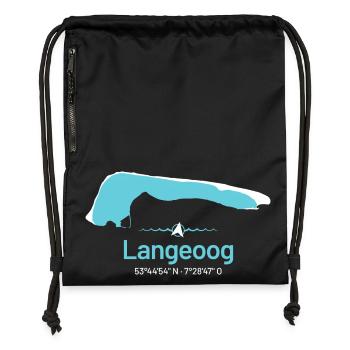 Langeoog | Design Map - Gymsac made from recycled material - black - Front