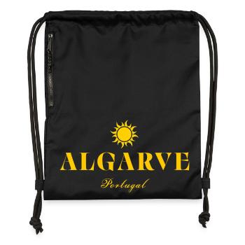 Algarve Sun Crest Portugal - Gymsac made from recycled material - black - Front