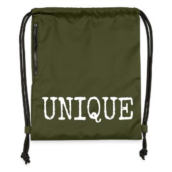 Unique Einzigartig Unikat Selbstwert Einzig Artig - Turnbeutel aus Recycling-Material - military Green - Vorne