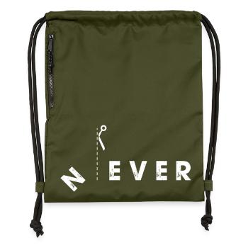 Never Cut Boundaries Scissors Design - Gymsac made from recycled material - military green - Front