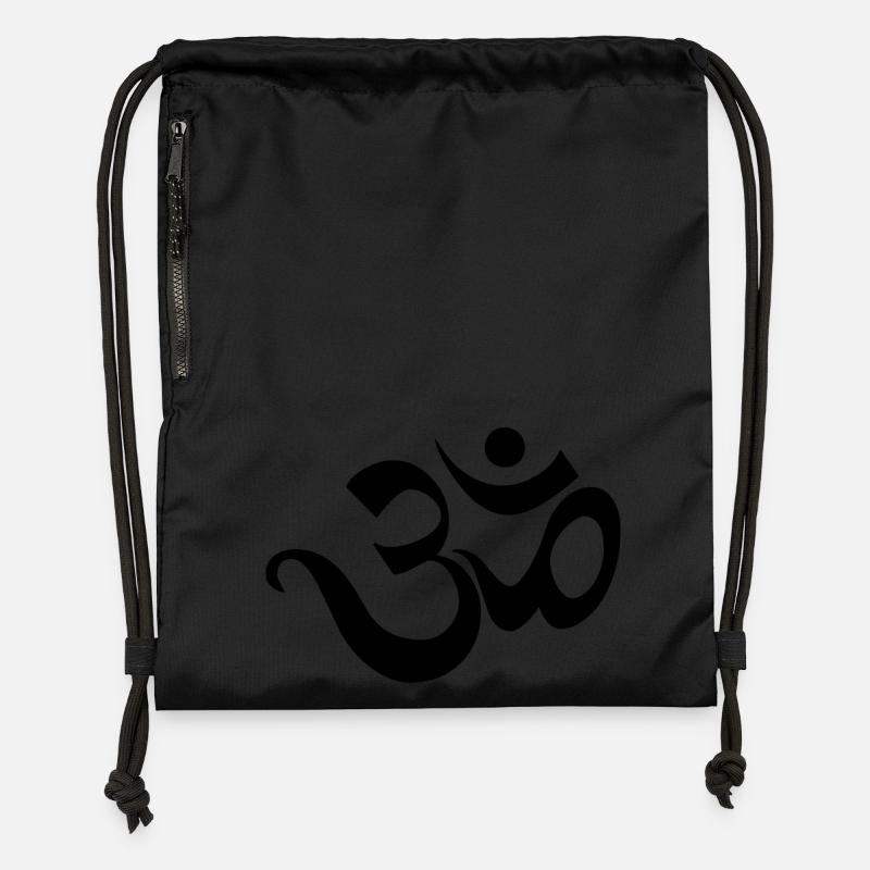 Om - Sac à cordon en polyester recyclé - noir