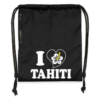 I Love Tahiti - Gymsac made from recycled material - black - Front