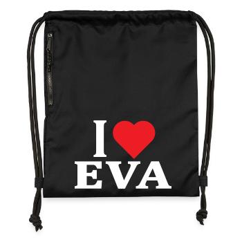 t-shirt I love Eva t-shirt gift idea - Gymsac made from recycled material - military green - Front
