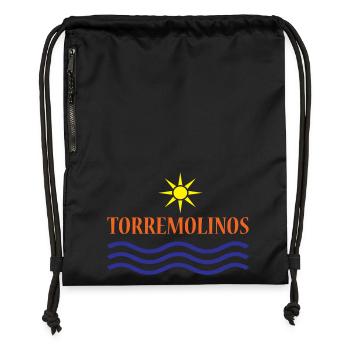 TORREMOLINOS-Eau du Soleil+Texte - Sac à cordon en polyester recyclé - noir - Devant