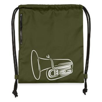 Tuba Sketch - Gymsac made from recycled material - military green - Front