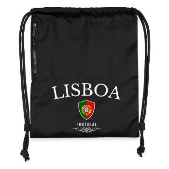 J’aime Lisbonne, Lisbonne Portugal - Sac à cordon en polyester recyclé - military green - Devant