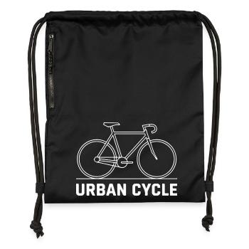 Cycle urbain, Line Art - Sac à cordon en polyester recyclé - military green - Devant