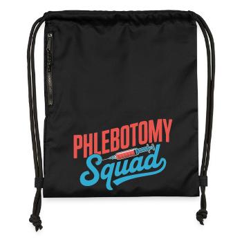 Escouade de Phlébotomie - Sac à cordon en polyester recyclé - noir - Devant