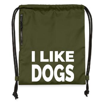 canine - Sac à cordon en polyester recyclé - military green - Devant
