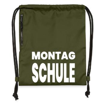 Schule - Turnbeutel aus Recycling-Material - military Green - Vorne