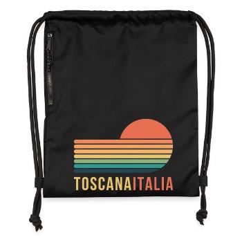 Toskana, Italien - Turnbeutel aus Recycling-Material - Schwarz - Vorne