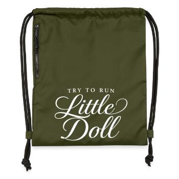 Try to run Little doll - Turnbeutel aus Recycling-Material - military Green - Vorne
