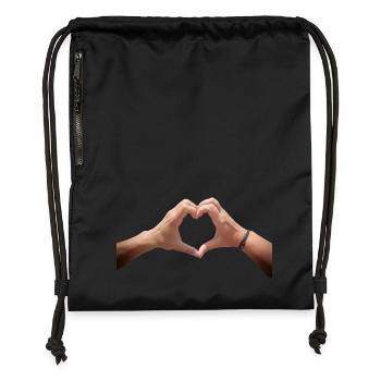 Valentines Day - Gymsac made from recycled material - military green - Front