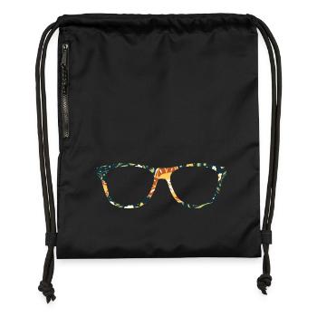 Lunettes - Sac à cordon en polyester recyclé - noir - Devant