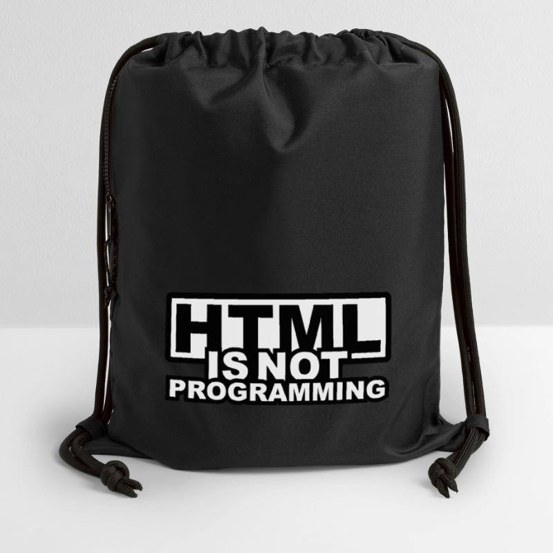 HTML est pas la programmation Sac à cordon en polyester recyclé