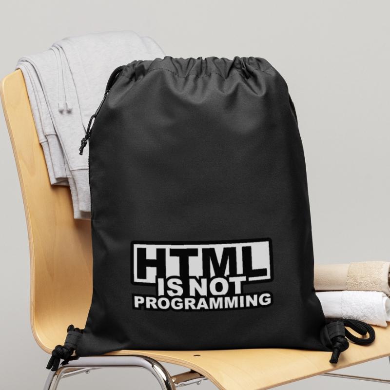 HTML est pas la programmation Sac à cordon en polyester recyclé
