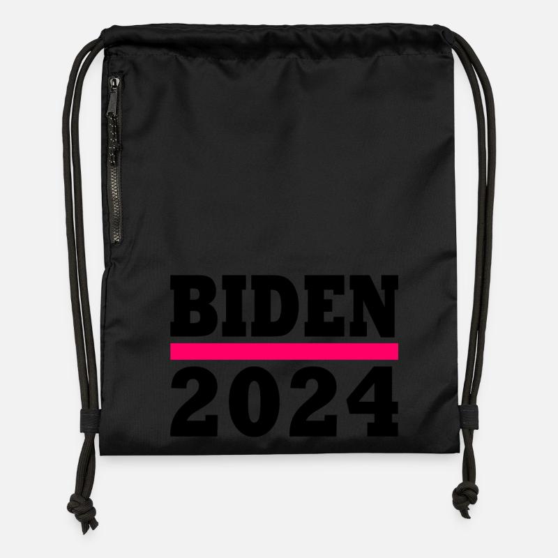 Biden 2024 - Sac à cordon en polyester recyclé - noir