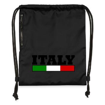 Italy flag - Gymsac made from recycled material - black - Front