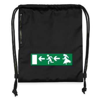 Enterrement de vie de garçon - Sac à cordon en polyester recyclé - noir - Devant