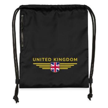Ich liebe Großbritannien UK, Stil Design T-Shirt - Turnbeutel aus Recycling-Material - Schwarz - Vorne
