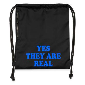 yes they are real - Gymsac made from recycled material - black - Front