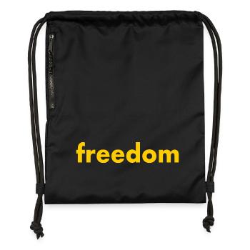 Freedom - Gymsac made from recycled material - black - Front