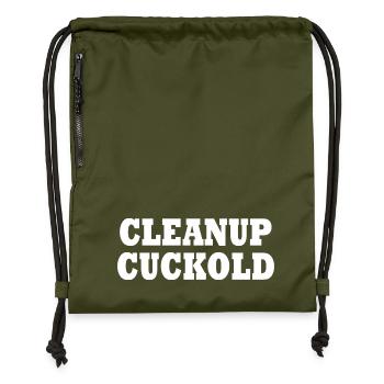 cleanup cuckold - Turnbeutel aus Recycling-Material - military Green - Vorne