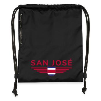 San José T-Shirt – Costa Rica Vibes - Gymsac made from recycled material - black - Front