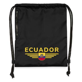 Ecuador Fans T-Shirt Design - Gymsac made from recycled material - black - Front