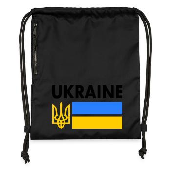 Ukraine - Gymsac made from recycled material - black - Front