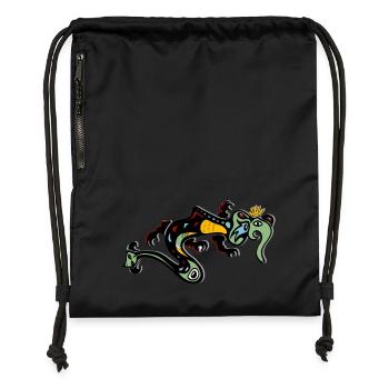 tribal - Sac à cordon en polyester recyclé - noir - Devant