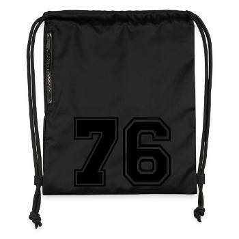 76 - Gymsac made from recycled material - black - Front