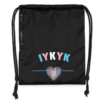 LGBT Pride Month - IYKYK Transgender - Gymsac made from recycled material - black - Front
