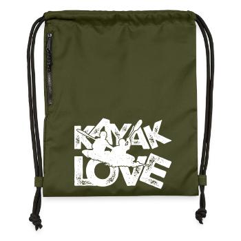 Kayak Love Duo Silhouette - Sac à cordon en polyester recyclé - military green - Devant