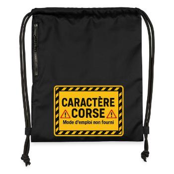 Caractère corse Mode D'Emploi Non Fourni - Sac à cordon en polyester recyclé - noir - Devant