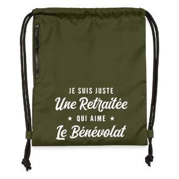 Pensionierte Freiwilligenliebhaber - Turnbeutel aus Recycling-Material - military Green - Vorne